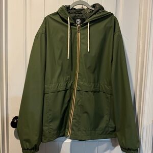 Unisex Weatherproof Hunter Green Hooded Waterproof Utility Jacket Size XL